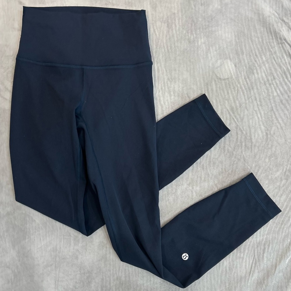 Lululemon Wunder Under Navy Leggings xs small Size 2 EUC